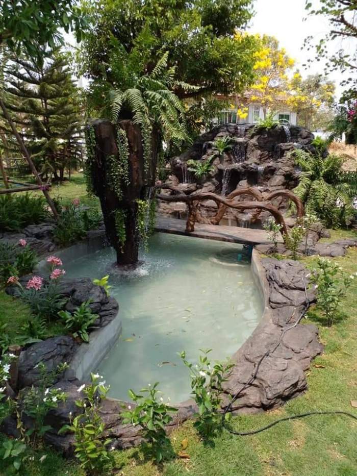 7 - รับออกแบบจัดสวนน้ำตก ทั่วไทย | สร้างบ่อปลา ขายหินจัดสวน ปูหญ้า รับสร้างบ่อปลา ทำน้ำตก จำหน่ายหินและงานปูนปั้นอื่นๆ